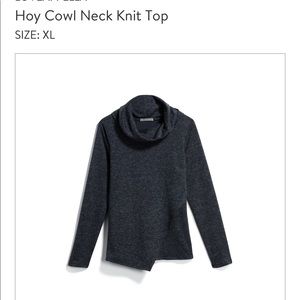 Loveappella Hoy Cowl Neck Knot top